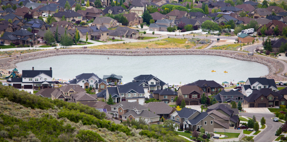 Aerial Blackridge Neighborhood