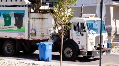 Wasatch Front Waste Recycling truck