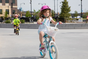 girl riding bike