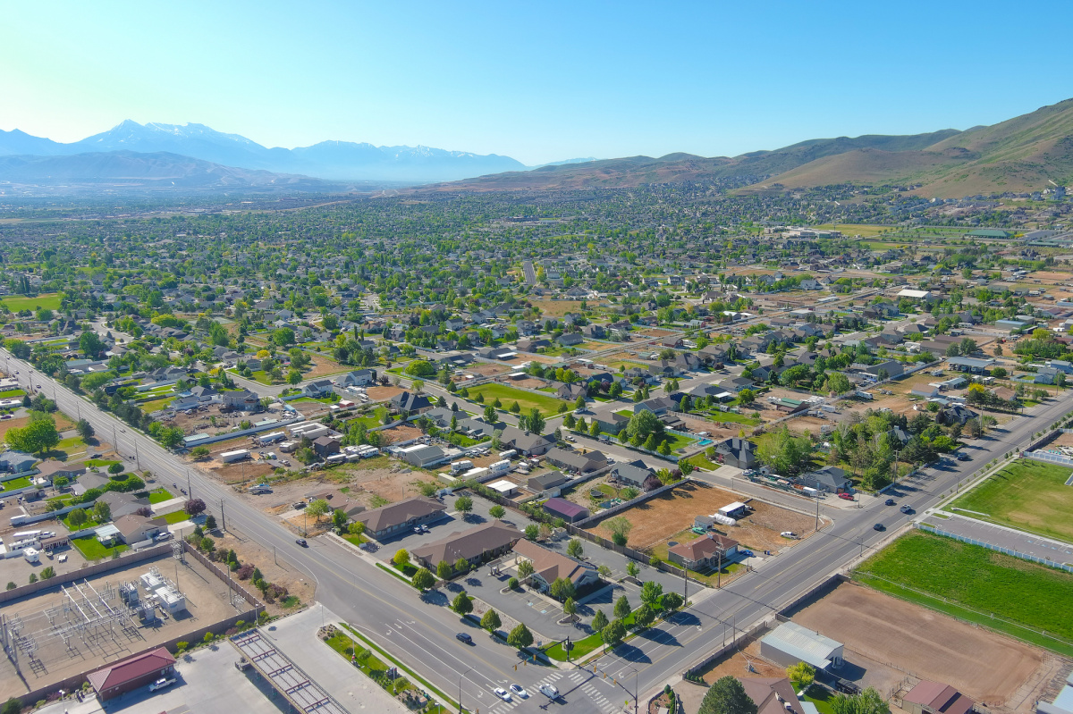 Aerial View of Herriman Looking Southeast