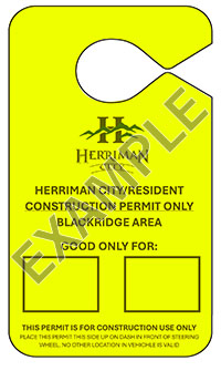 Construction Permit Tag