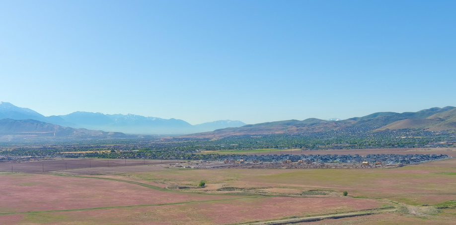 An aerial image of Herriman from the northwest corner of the city looking to the southeast