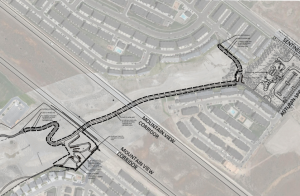 Screenshot of a PDF map showing the extension of the Juniper Canyon trails